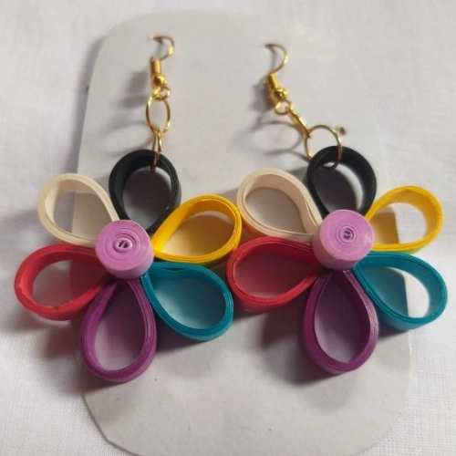 Fancy Quilling Paper Earrings - Image 5