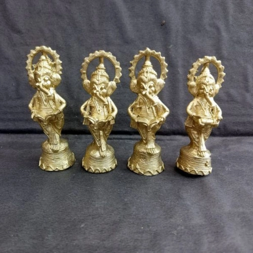 Dhokra Art Brass Ganesha Idol - Image 4