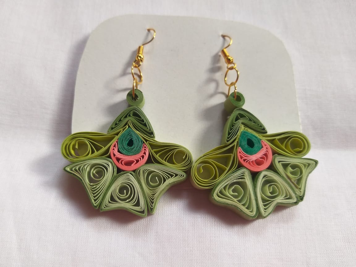 Fancy Quilling Paper Earrings - Image 9