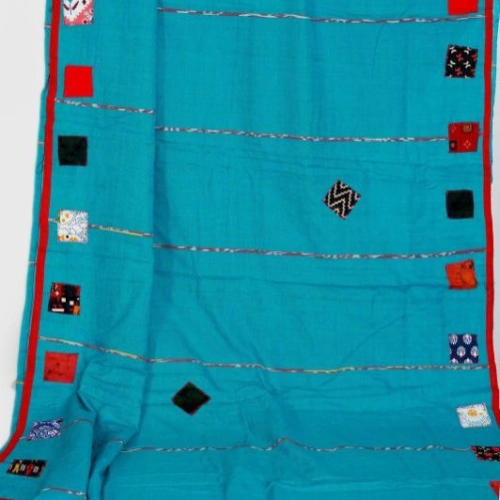 Printed Khadi Cotton Baul Saree - Image 2