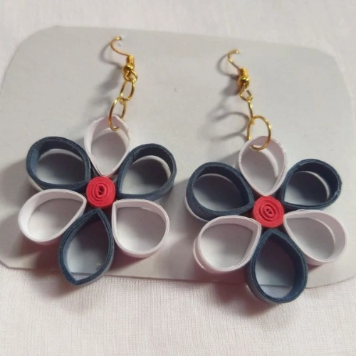 Fancy Quilling Paper Earrings - Image 4