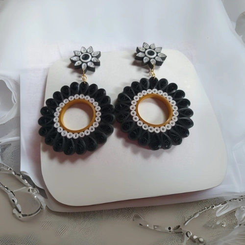 Designer Quilling Earrings - Image 4