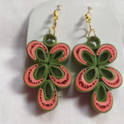 Fancy Quilling Paper Earrings - Image 3