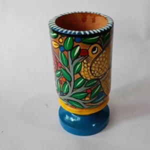 Hand Painted Wooden Glass
