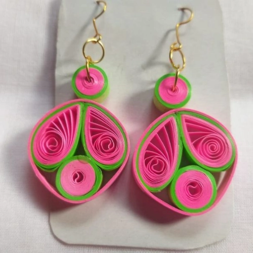 Fancy Quilling Paper Earrings - Image 6