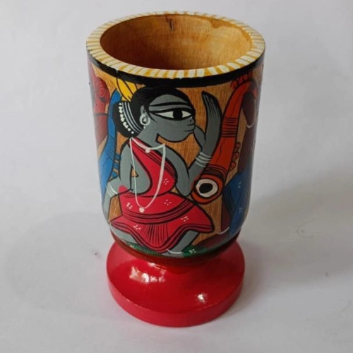 Hand Painted Wooden Glass - Image 3