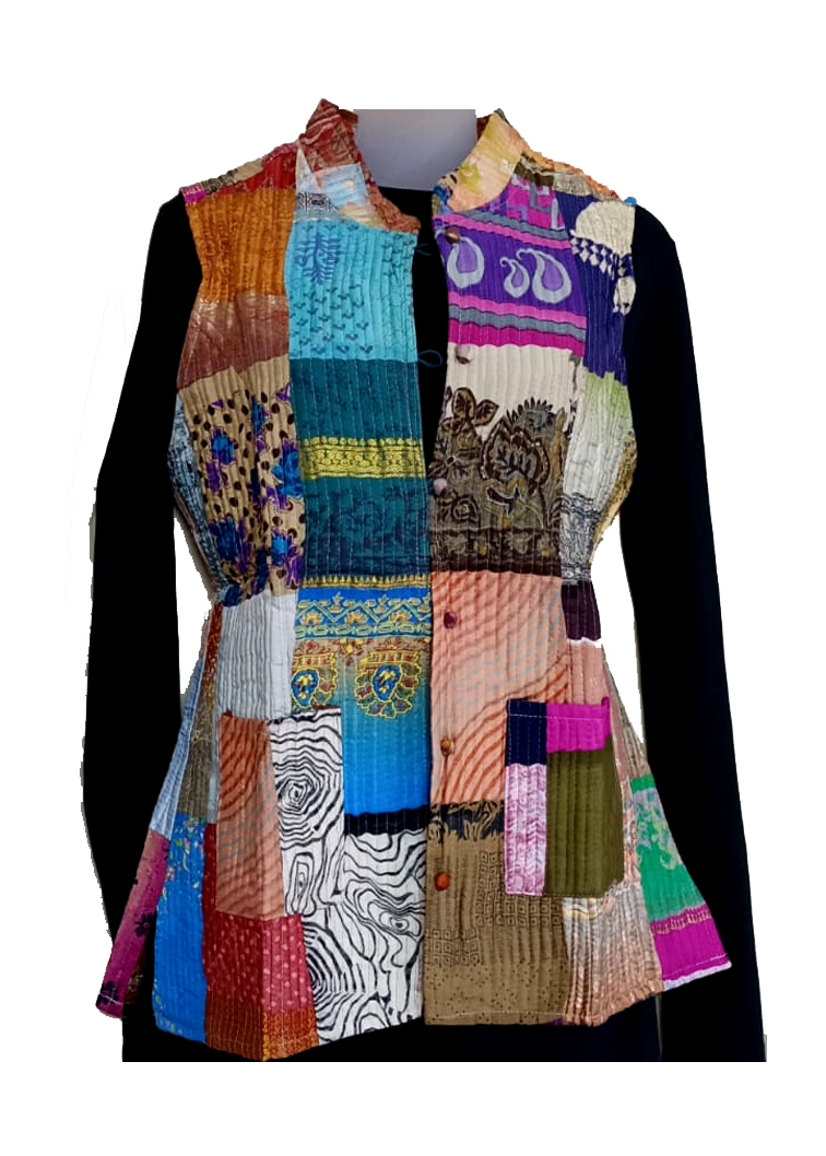 Half Sleeve Baul Jacket - Image 2