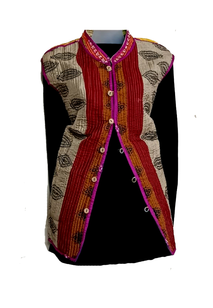 Half Sleeve Baul Jacket - Image 2