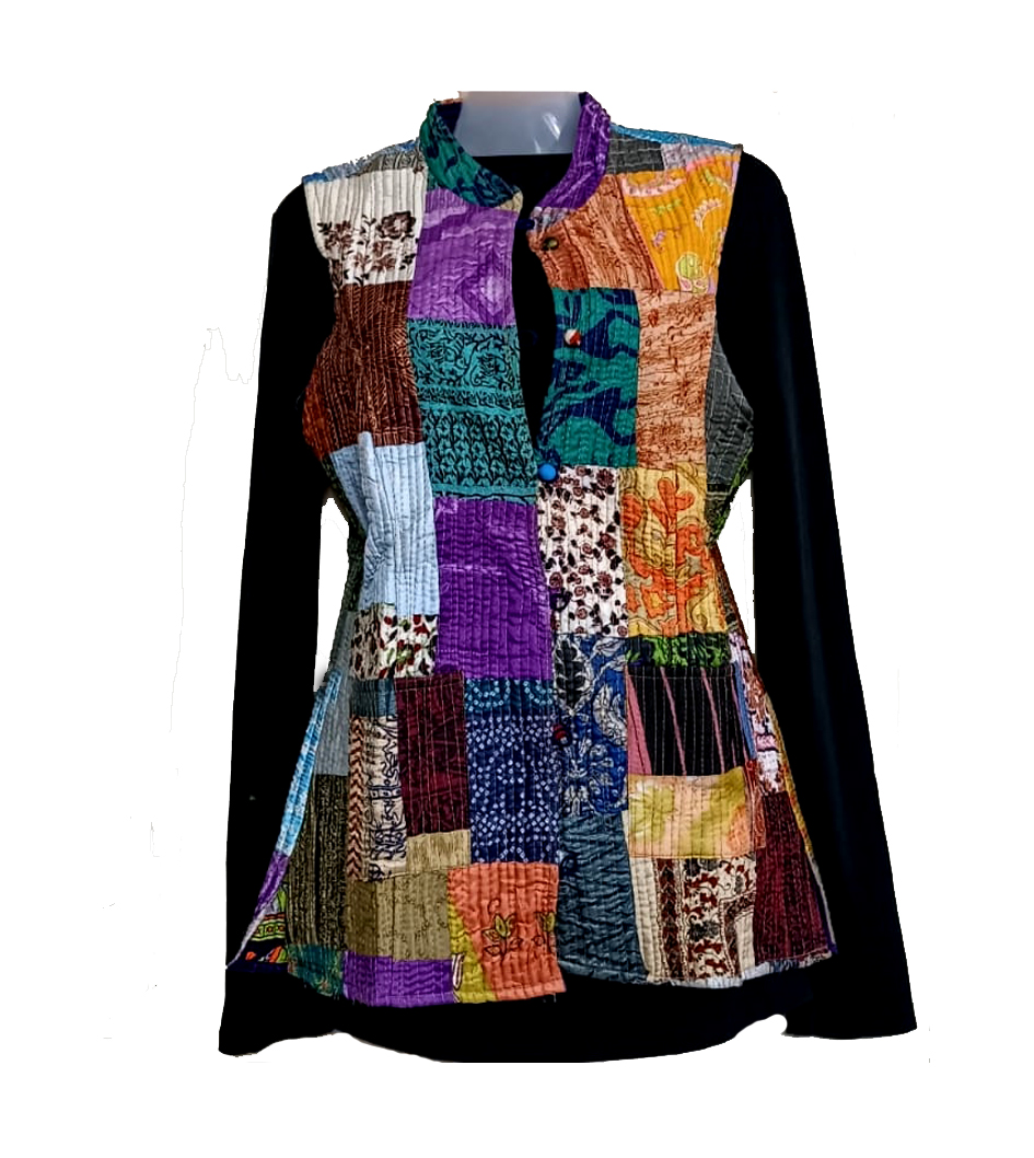 Half Sleeve Baul Jacket - Image 2