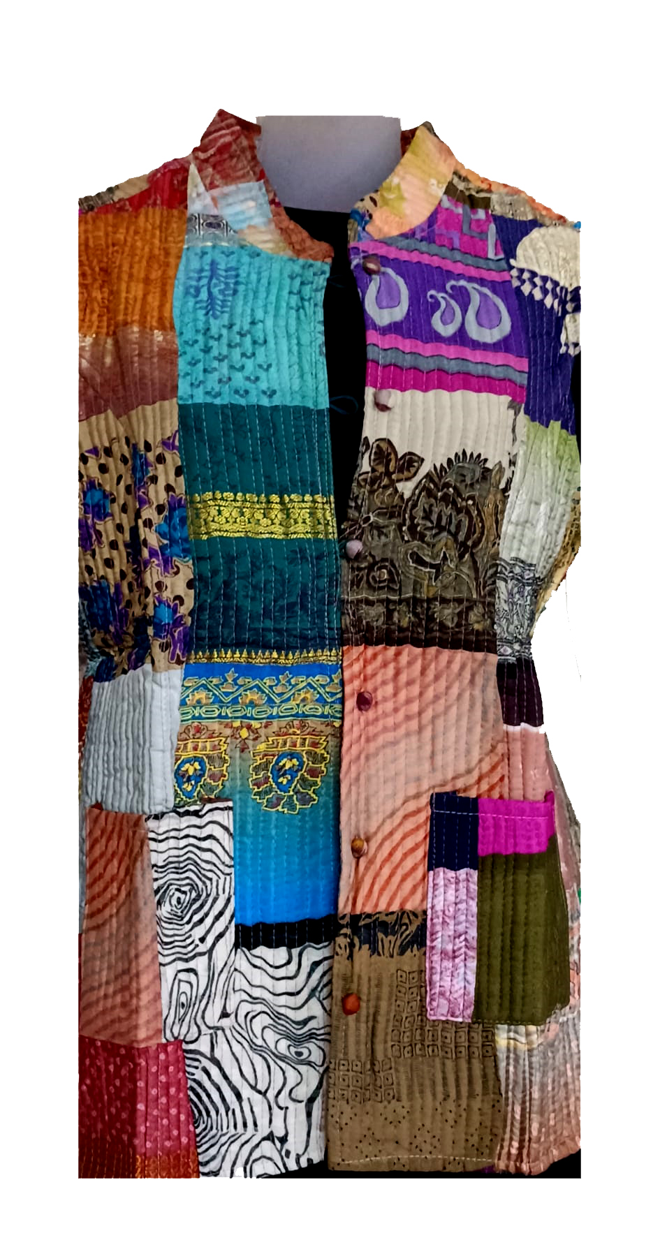 Half Sleeve Baul Jacket - Image 3