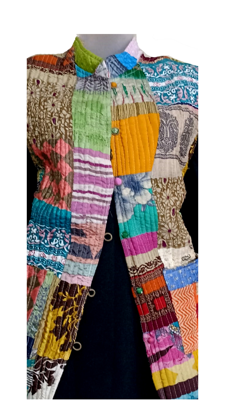 Half Sleeve Baul Jacket - Image 2