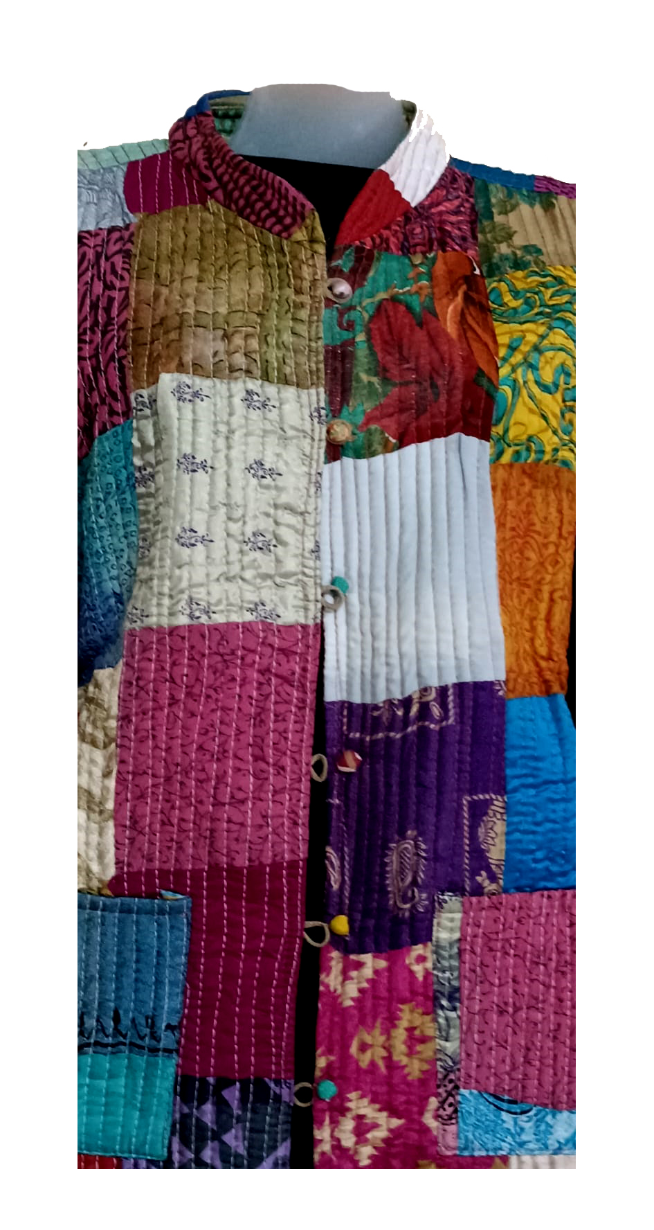 Half Sleeve Baul Jacket - Image 2