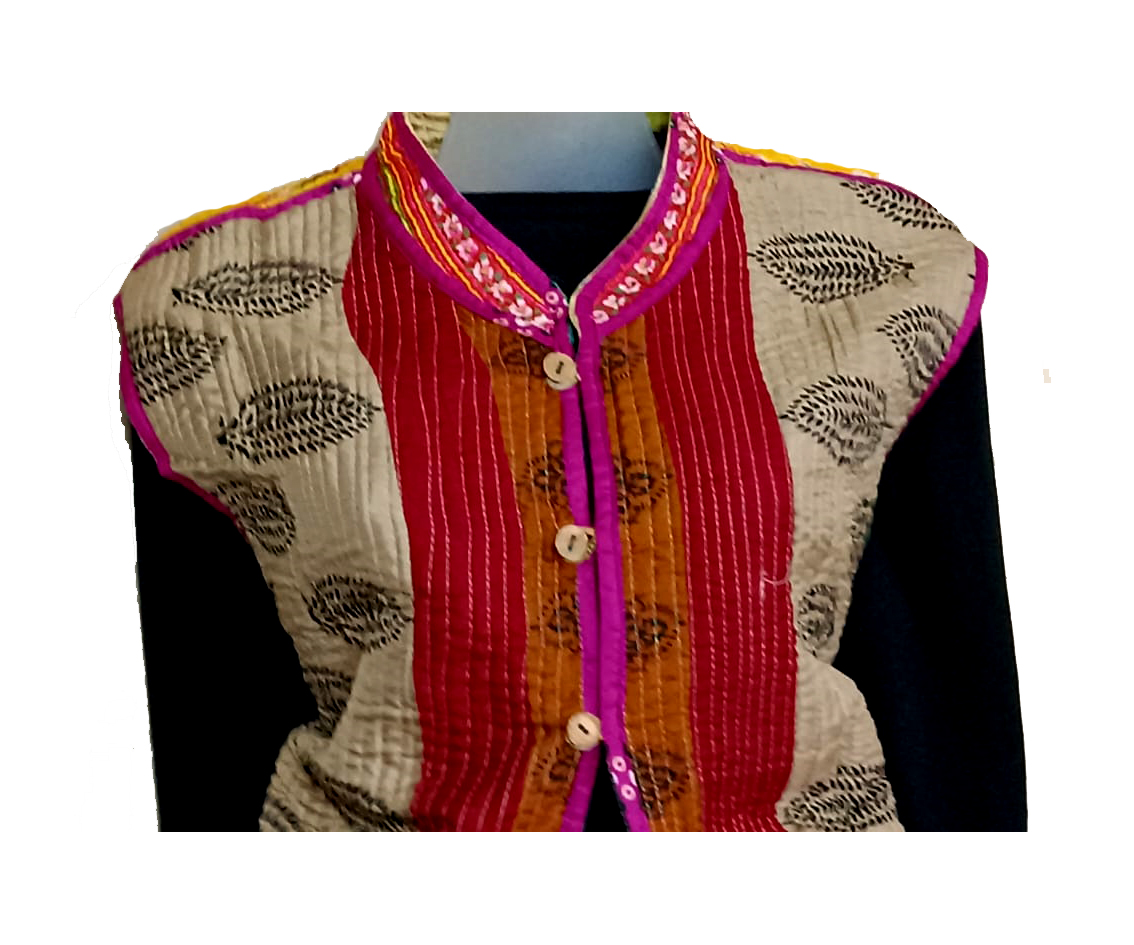Half Sleeve Baul Jacket - Image 3