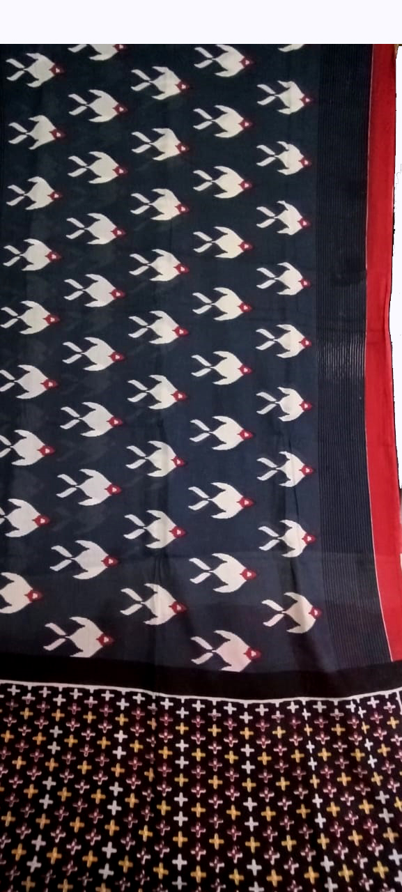 Mulmul Cotton Printed Saree - Image 6