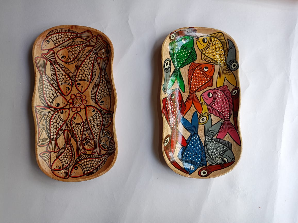 Hand Painted Wooden Tray - Image 2