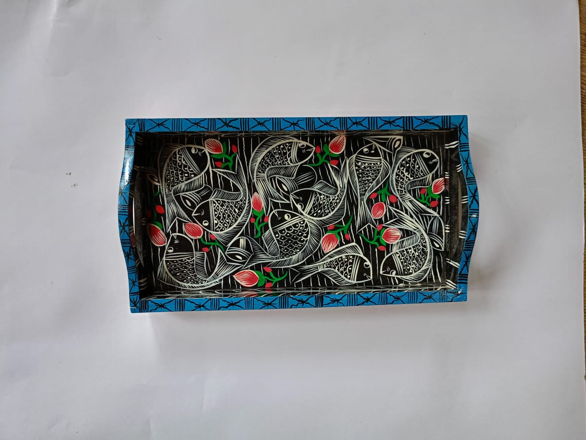 Hand Painted Wooden Tray - Image 35
