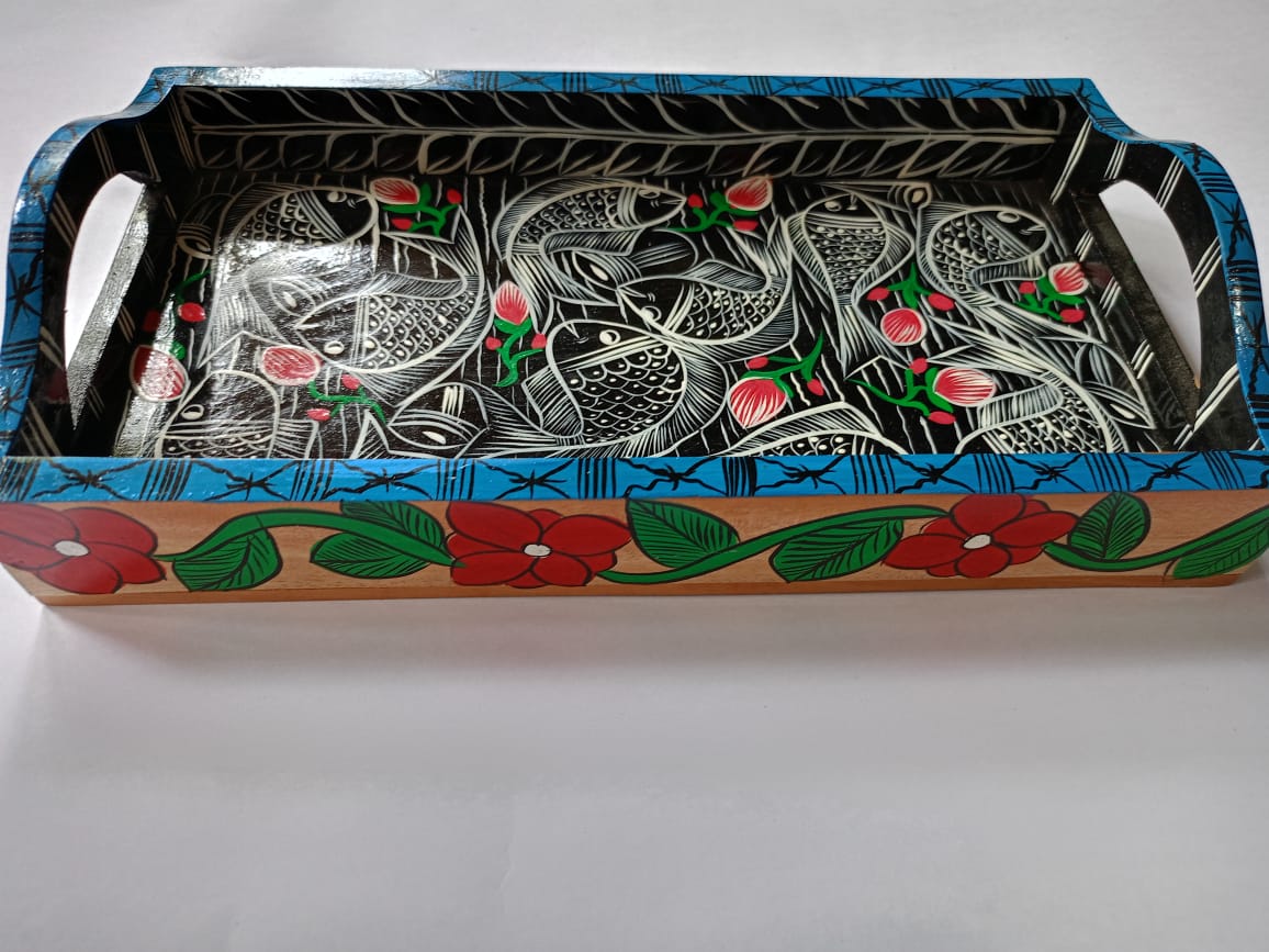 Hand Painted Wooden Tray - Image 37