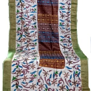 Pure Tussar Silk Kantha Dye
