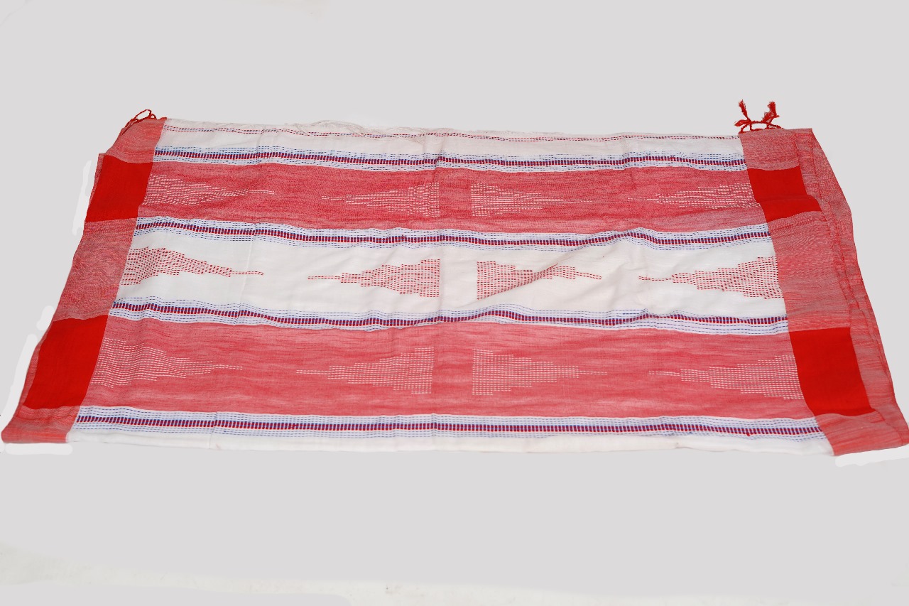 Handloom Kantha Stitch Saree - Image 5