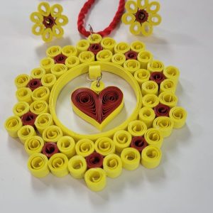 Nacklace-Earring Set- Quilling Paper